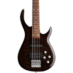 Rogue LX405TBK Series III Pro 5 String Bass Transparent Black