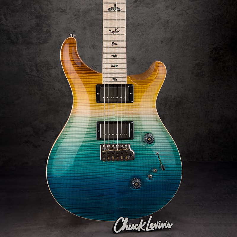 PRS Wood Library Custom 24-08 Electric Guitar - Beach Fade - | Reverb