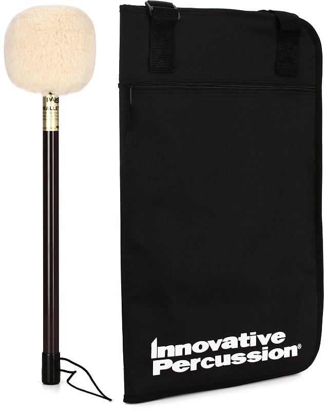 Paiste M5 Gong Mallet for 26"-30"  Bundle with Innovative Percussion MB-1 Cordura Tour Bag for Mallets - Small image 1