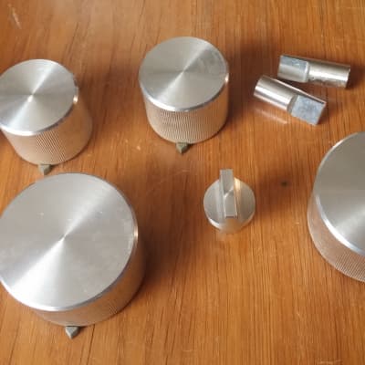 VINTAGE Home Stereo Audio Receiver / Amplifier / Knobs / Toggle  70's Aluminum PARTS image 1