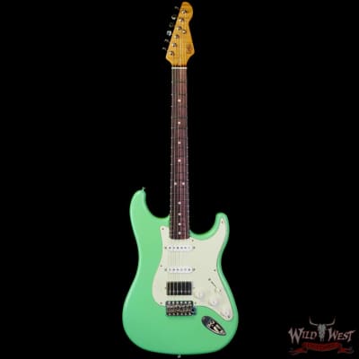 LsL Saticoy One B S Style HSS Roasted Flame Maple Neck Rosewood Fingerboard Surf Green image 3
