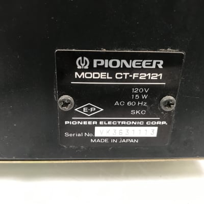 Vintage Pioneer Stereo Cassette Tape Deck Model CT-F2121 image 4