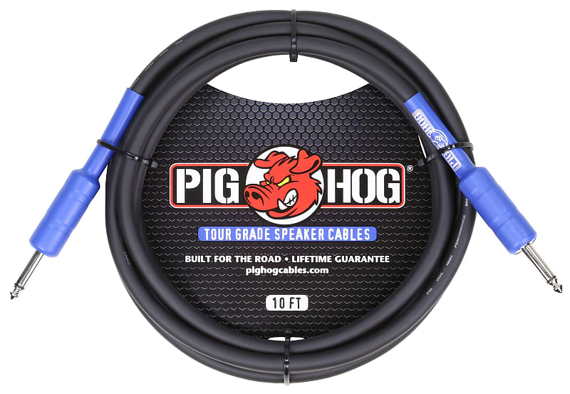 Pig Hog 10' 9.2mm Speaker Cable Black w/ 14 Gauge Wire PHSC10