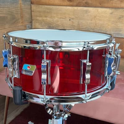 Ludwig Vistalite Snare Drum - 6.5-inch x 14-inch - Red image 4