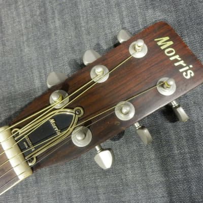 Morris  W-28 Used Vinage Spruce Top Body Guitar Rosewood Fingerboard With Semi-Hard Case image 4