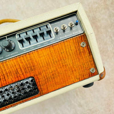 Mesa Boogie Mark III Simul-Class Guitar Amplifier Head Blue Stripe 1989 - Cream & Flame Maple image 4