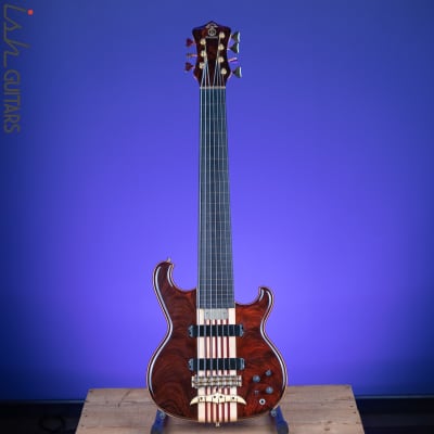 2000 Alembic Spoiler 7-String Bass Lined Fretless Natural image 2