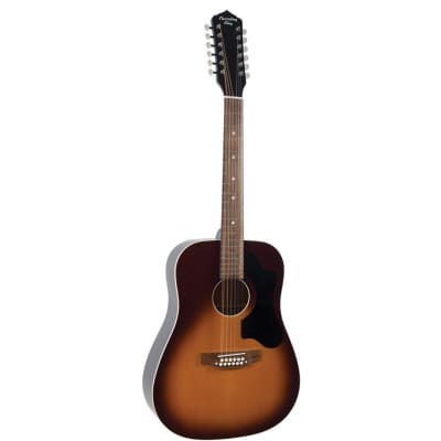 Recording King Dirty 30's 12-String Dreadnought Acoustic Guitar, Tobacco Sunburst for sale