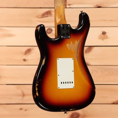 Fender Custom Shop Limited 1964 Stratocaster Reissue L-Series Heavy Relic - Faded/Aged 3 Tone Sunburst - L11421 - PLEK'd image 6