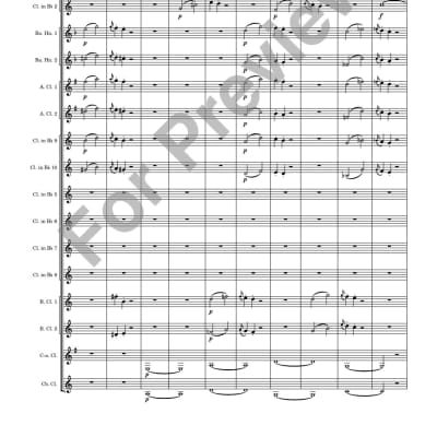 Clarinet Choir Sheet Music: Score and Parts - Gran Partita - Movement 1 (Largo) - WA Mozart, arranged for Clarinet Choir image 20