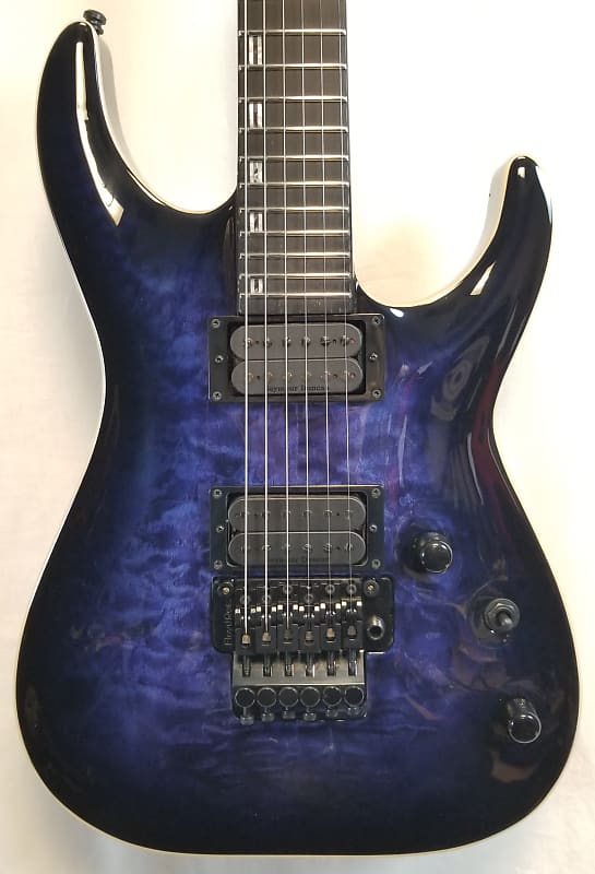 ESP E-II Horizon FR QM RDB Quilted Maple Top Electric Guitar, Floyd Rose, Reindeer Blue, W/Case 2023 image 1