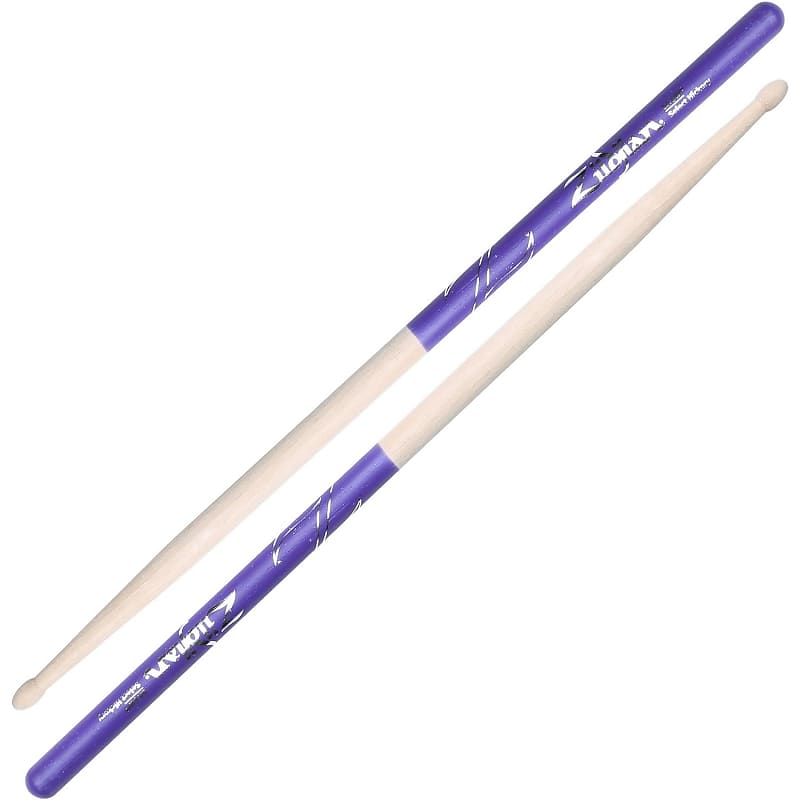 Zildjian 5A Purple Dip Drum Sticks image 1