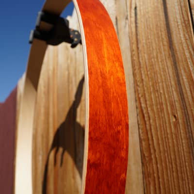 DW USA Collectors Series Tangerine Satin Oil 20" Pure Maple Bass Drum Hoop -We Have Two Of These Hoop's In Stock image 3