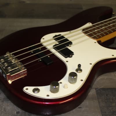Fender American Precision Plus Bass 1990 Candy Apple Red with case! image 2