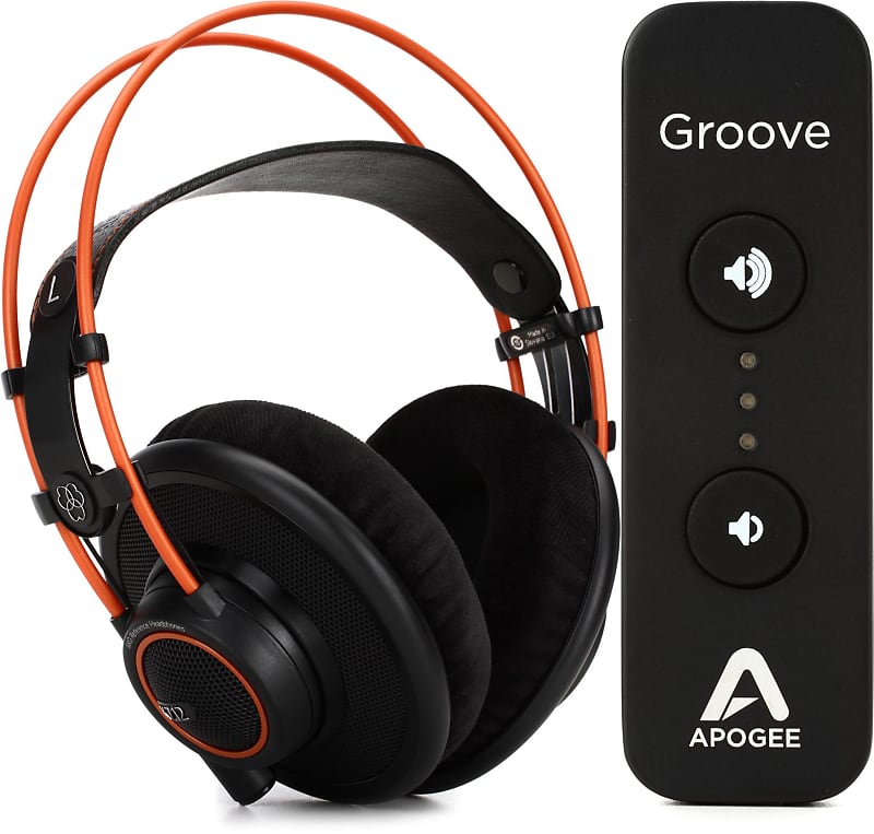 AKG K712 Pro Open-back Mastering and Reference Headphones Bundle with  Apogee Groove USB DAC and Headphone Amp