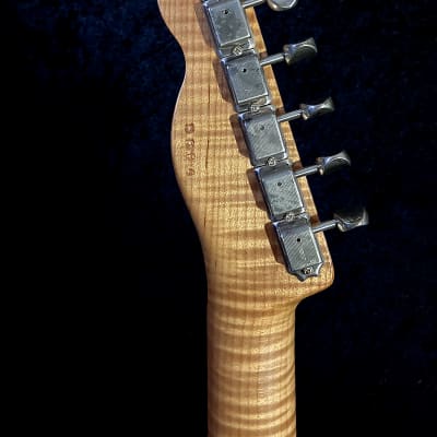 LsL T Bone One Matte Black Tele, Telecaster 5A Highly Figured Roasted Flame Maple Neck & Fretboard, Aged, Relic image 18