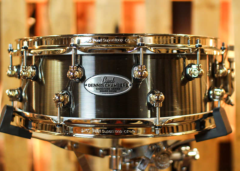 Pearl 14x5 Dennis Chambers Signature Cast Aluminum Snare Drum image 1