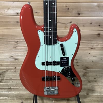 Fender Vintera II '60s Jazz Bass 4-String Electric Bass Guitar - Fiesta Red for sale
