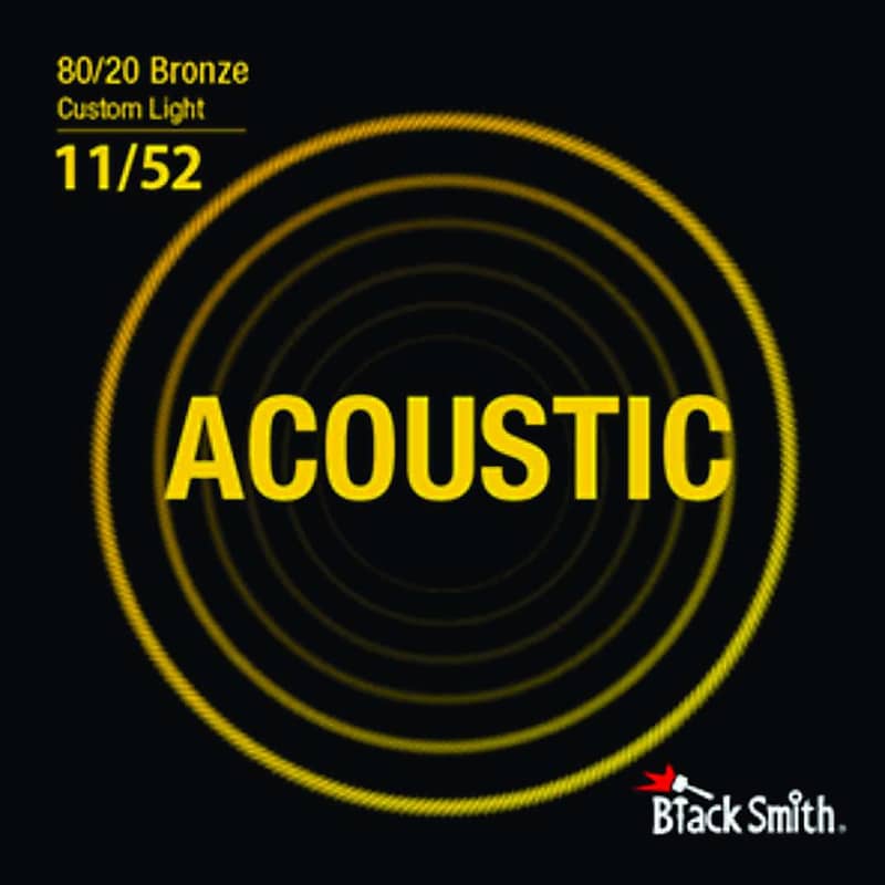 BLACKSMITH Acoustic 6 String Set, 80/20 Bronze - Custom Light - 11-52 image 1