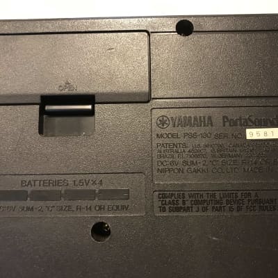 Yamaha PSS-130 Synthesizer 1987 - Black image 6