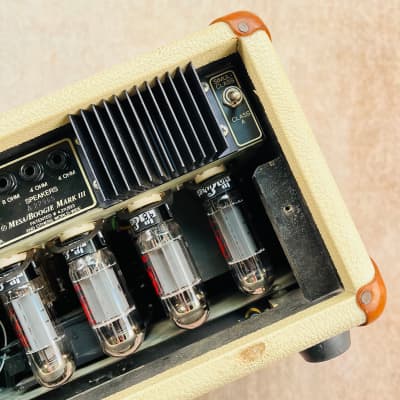 Mesa Boogie Mark III Simul-Class Guitar Amplifier Head Blue Stripe 1989 - Cream & Flame Maple image 13