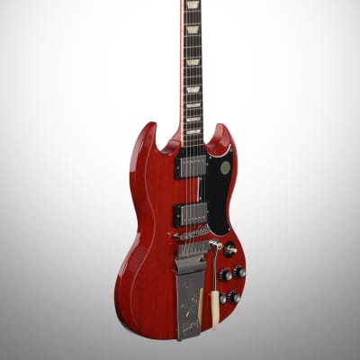 Gibson SG Standard 61 Maestro Vibrola Electric Guitar (with Case), Vintage Cherry image 4