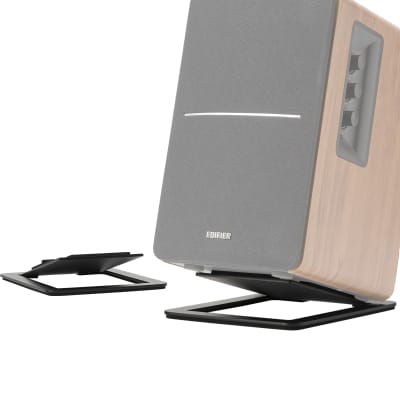 7" Desktop Speaker Stands for Midsize Bookshelf Computer Speakers Black - Pair image 1