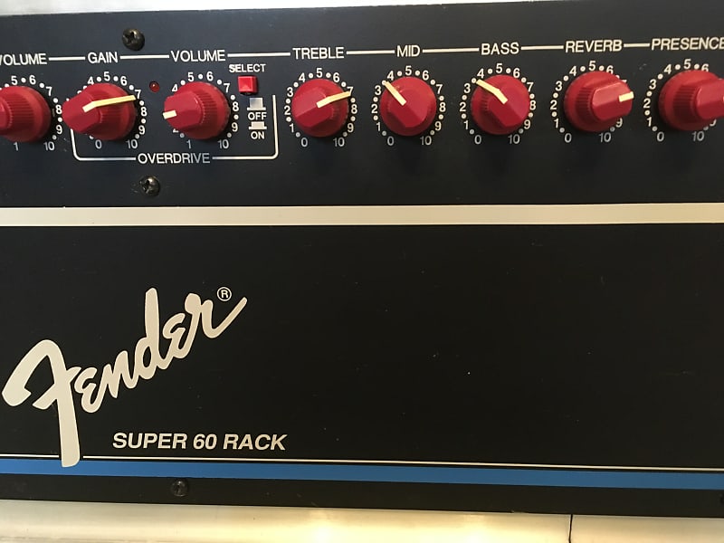 1990 ? Fender USA Super 60 Rack Guitar Amplifier Amp Head