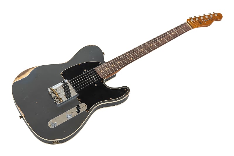 Fender Custom Shop Limited Edition HS Tele Custom Relic RW - Aged Charcoal  Frost Metallic