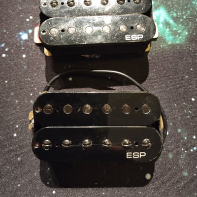 ESP G&B Pickup Co. Humbucker Pickup Set F Spaced 6 String Guitar Pickups in - Black image 1