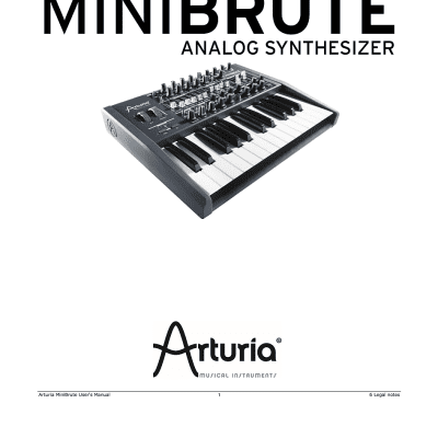Arturia MiniBrute User's Manual - English