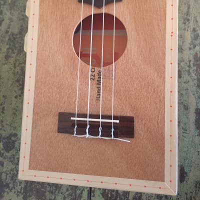 Taconic Cigar Box Guitar Concert Ukulele - Catch 22 Toro - Acoustic/Electric - PreAmp - Video image 12