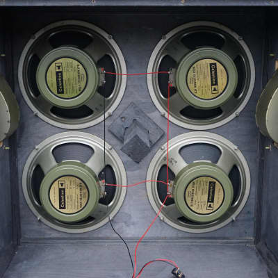 Vintage 1973 Orange 4x12 Speaker Cabinet Celestion G12H T1217 Greenbacks Pulsonic 3 Cones image 3