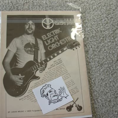 Vintage Advertisement for Electra Omega Guitar featuring Jeff lynne of ELO ! for sale