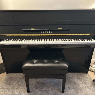 Yamaha b1 Acoustic Upright Piano Late 2021 - Present - Polished Ebony with Gold Fittings image 2