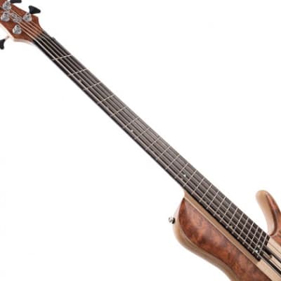 Cort A5BEYONDOPBN Single Cutaway Bubinga Top on Ash Body Multi-Scale 5-Electric Bass Guitar w/Hard Case image 9