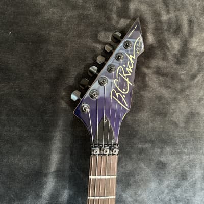 1989 B.C. Rich Warlock N.J. Series Midnight Purple Floyd Rose Electric Guitar image 6