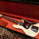 Vintage 1966 Fender Jazz Bass Factory Custom Colour Olympic White Guitar w/ OHSC