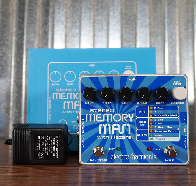 Electro-Harmonix EHX Stereo Memory Man w/ Hazarai Delay & Looper Guitar Effect Pedal image 1