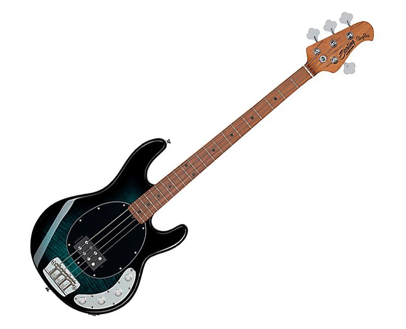 Sterling by Music Man StingRay 4-String Bass - Flame Maple Teal