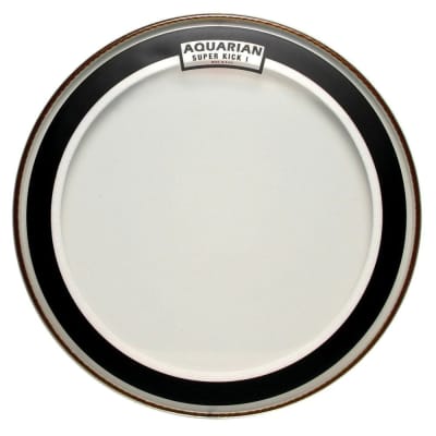 Aquarian 22" Superkick I, Clear 10mil Single Ply Bass Drumhead with Floating SK Muffle Ring image 1