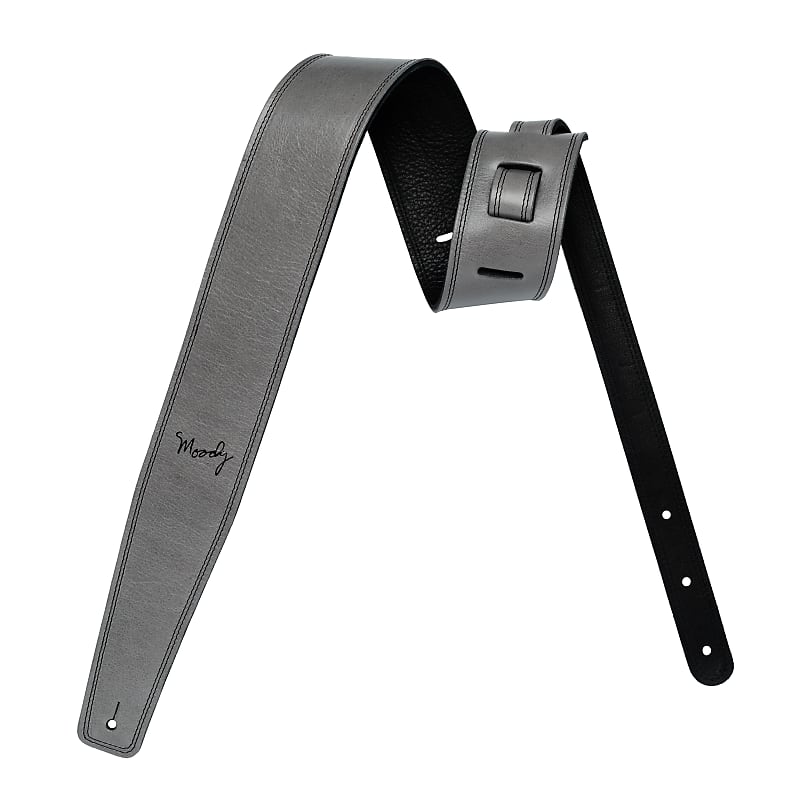 Moody Leather 2.5 Lt Grey/Black Leather Standard Strap | Reverb