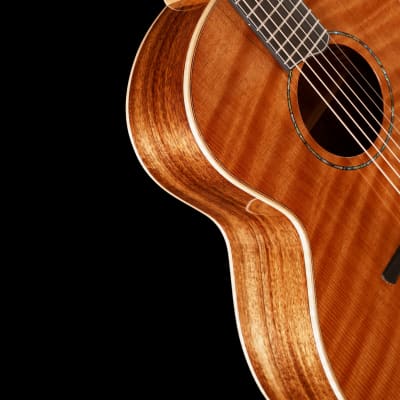 Hsienmo curly redwood tasmanian blackwood guitar with case image 4