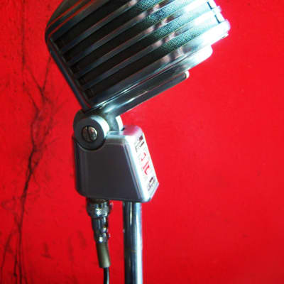 Vintage RARE 1940's Turner 34X crystal / modified dynamic microphone Satin Chrome w cable & box 22D 33D 25D 95D image 4