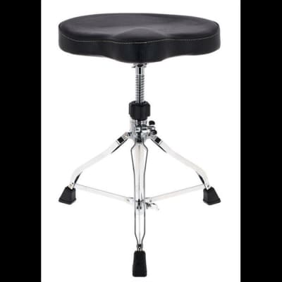 Tama 1st Chair - Embroidered drum throne. Chrome / Leather | Reverb