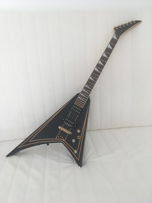 Grover Jackson Rhoads PS-100 1996-1998 Black with Gold Pinstripe