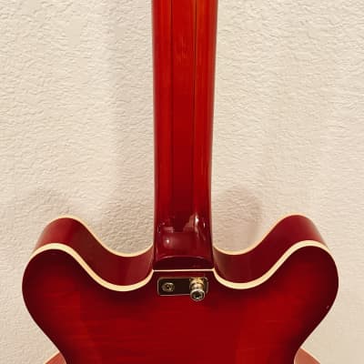 Ventura ES-335 Style  Semi Hollow Flame Maple 3 Piece Maple Neck OHSC 1973-74 - Trans Red image 24