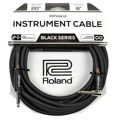 Roland Black Series 20ft A/S 1/4” Instrument Cable image 2
