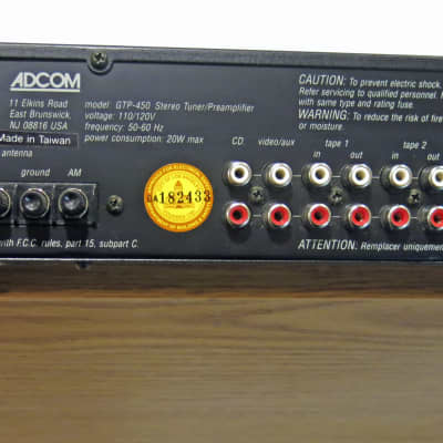 Adcom GTP-450 mid '90s - Black image 9