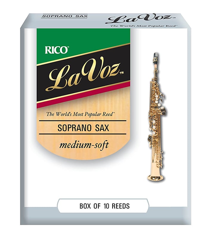 Rico La Voz Soprano Saxophone Reeds, Box of 10 Hard image 1